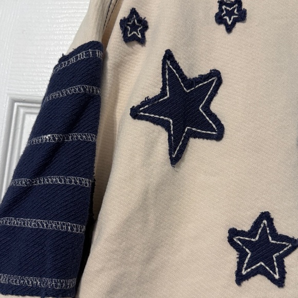 Anthropologie Pilcro Star Patch Oversized Sweatshirt XS - Picture 7 of 9
